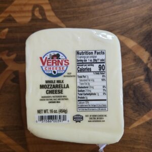 Vern's Whole Milk Mozzarella Cheese