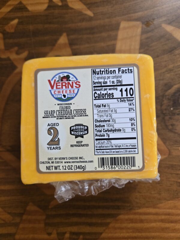 Vern's Super Sharp Cheddar Cheese 2 Year
